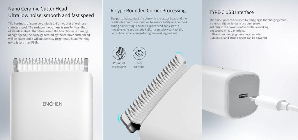 Xiaomi Enchen Boost Usb Electric Hair Trimmer (3)