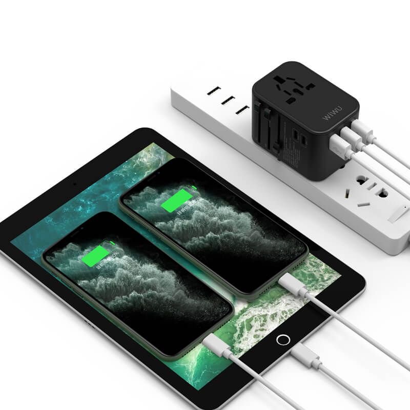 Wiwu Ua 303 Universal Adapter Qc 3 0 Pd With 3 Usb And 2 Type C Ports (4)