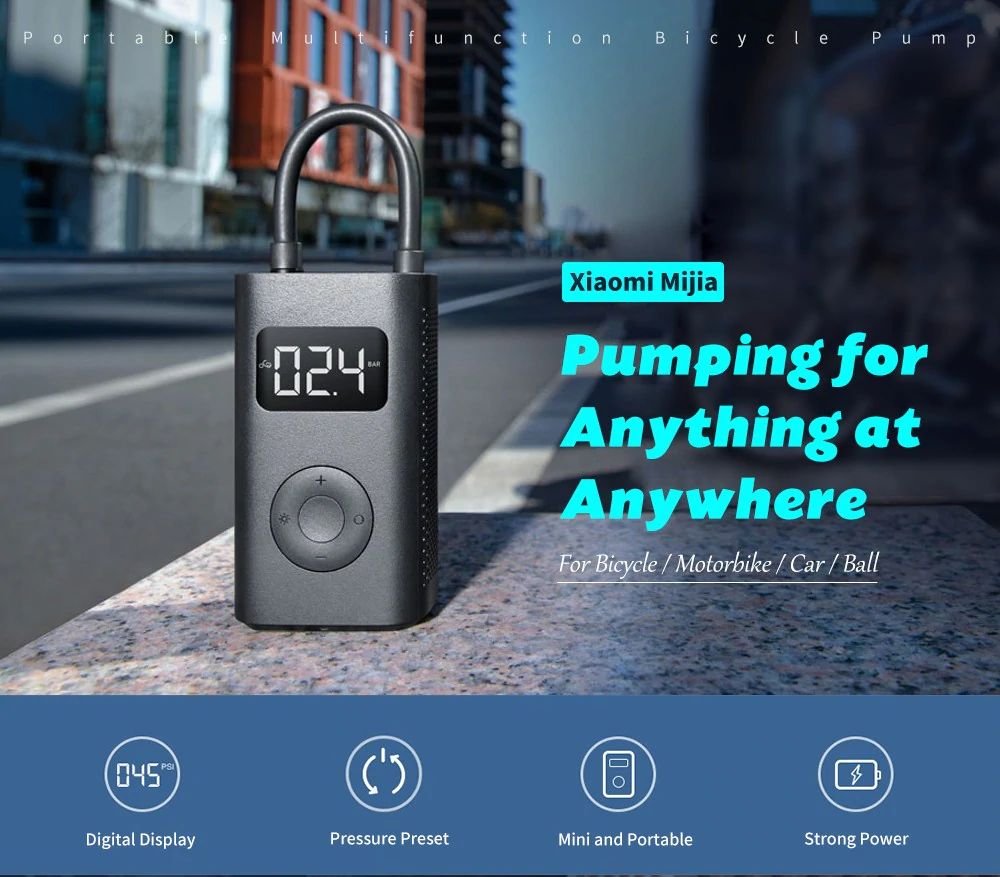 Xiaomi 150psi Air Pump Compressor For Car Bike Basketball Football (6)
