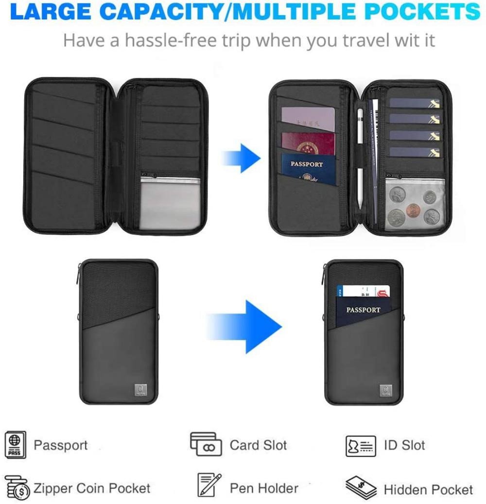 Wiwu Travel Mate Passport Holder Travel Document Organizer Bag (5)