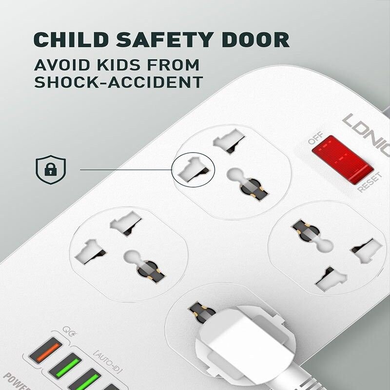 Ldnio Sc4407 Power Socket 4 Usb Charger With Power Extension Cord (3)