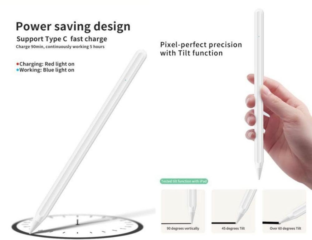 Wiwu Pencil Pro Ipad Palm Rejection Tilt Function Touch Stylus Pen (4)