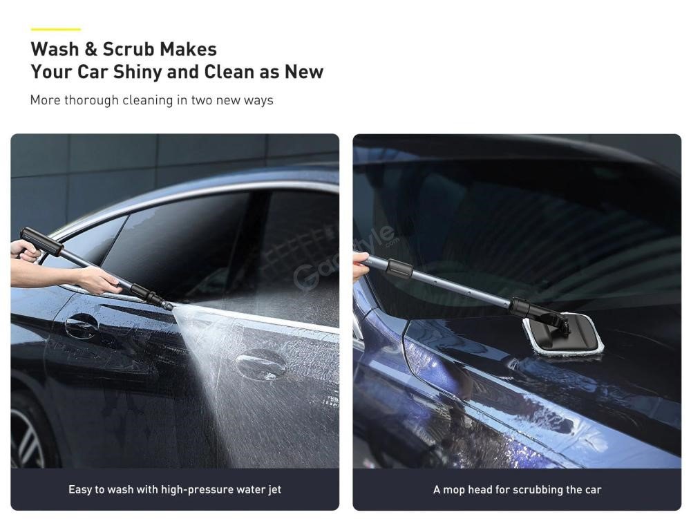 Baseus Car Washer Cleaner Spray Nozzle 2 In 1 Wash Scrub Tools (2)