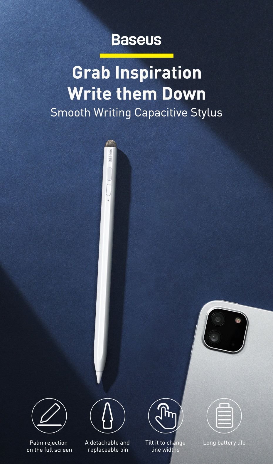 Baseus Smooth Writing Stylus Pen Active Passive Version With Type C Charging Capacitive (1)