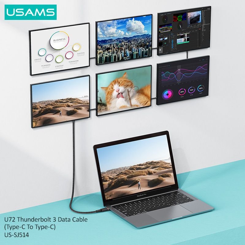 Usams Us Sj514 U72 Thunderbolt 3 Data Cable Type C To Type C (1)