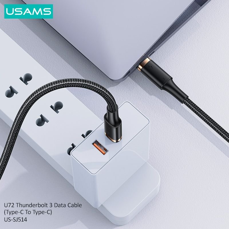 Usams Us Sj514 U72 Thunderbolt 3 Data Cable Type C To Type C (2)
