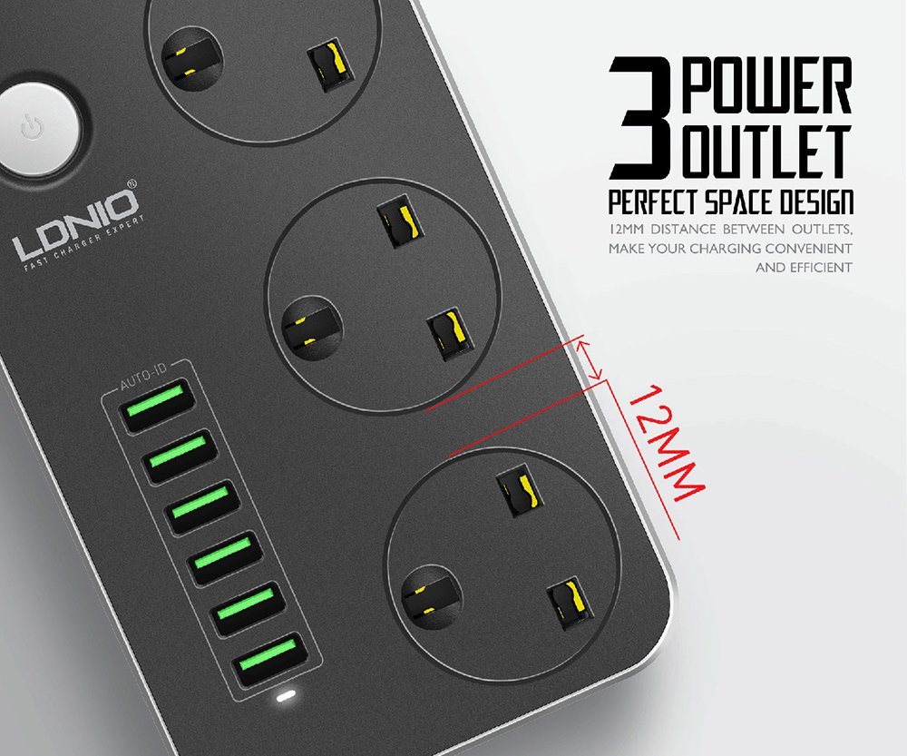 Ldnio Sk3662 Smart Power Strip Usb 6 Port (2)