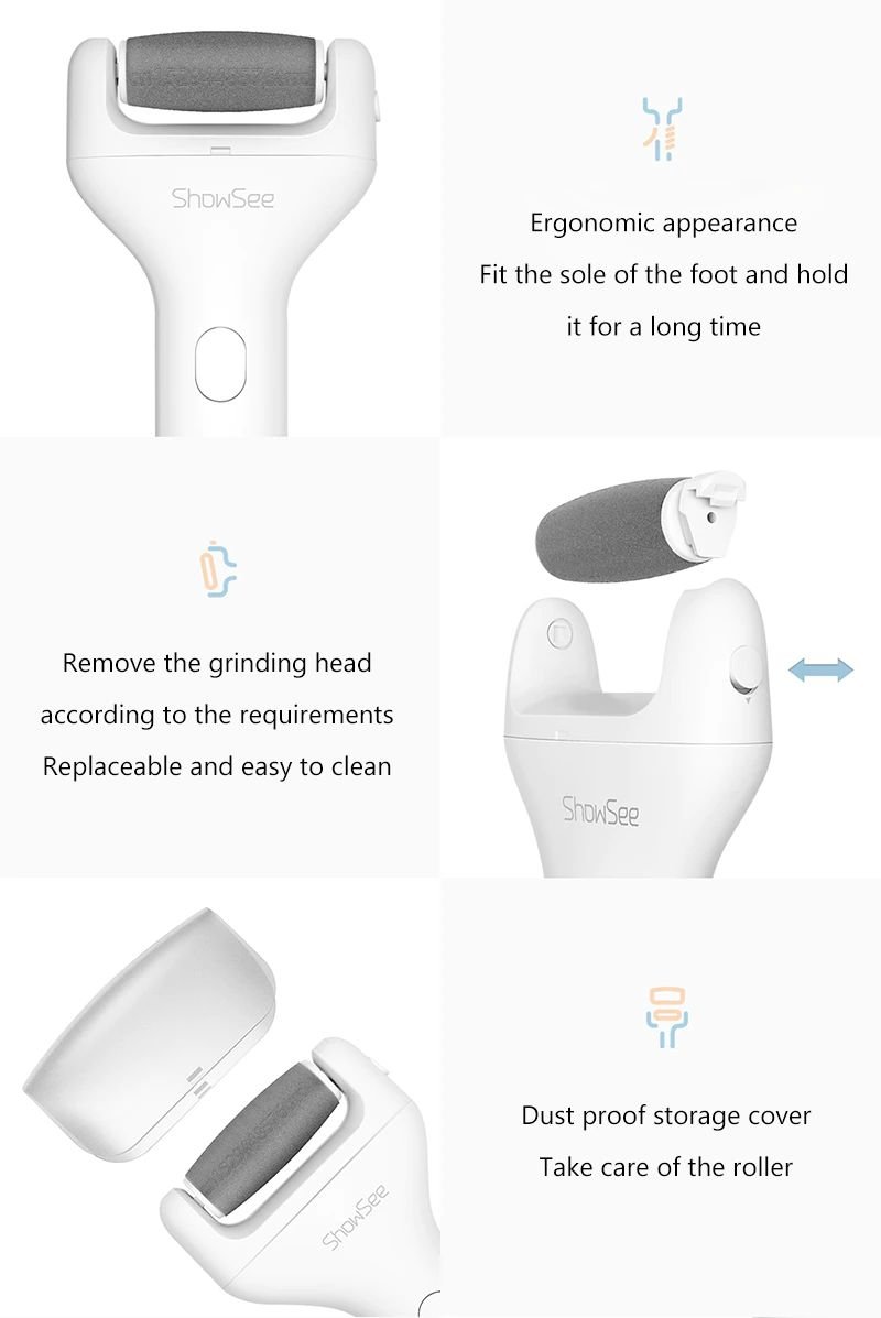 Xiaomi Showsee Electric Foot File Vacuum Callus Remove (2)