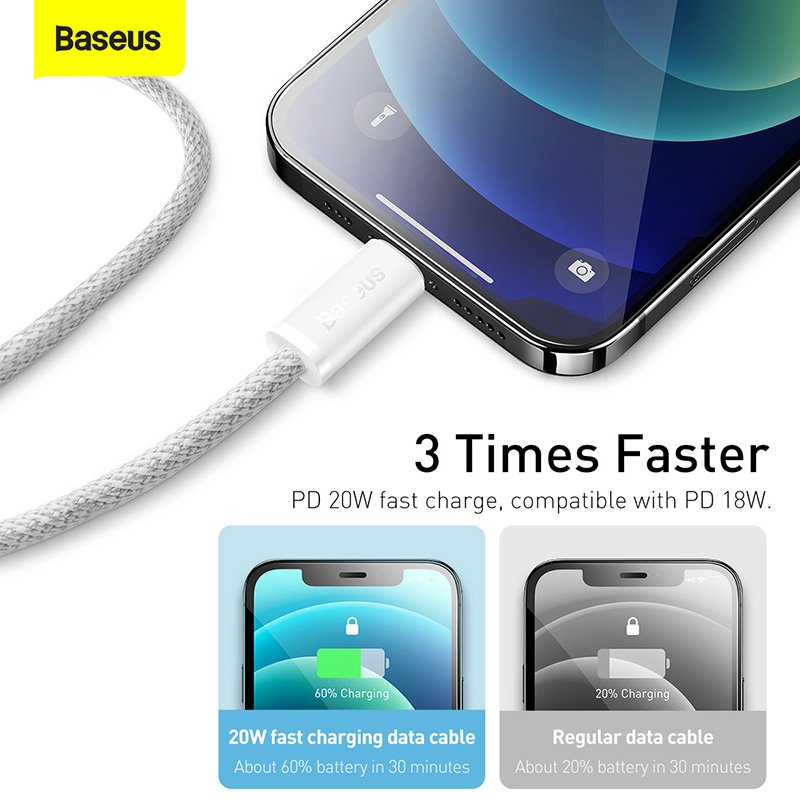 Baseus Dynamic Series 20w Fast Charging Data Cable Type C To Lightning (2)
