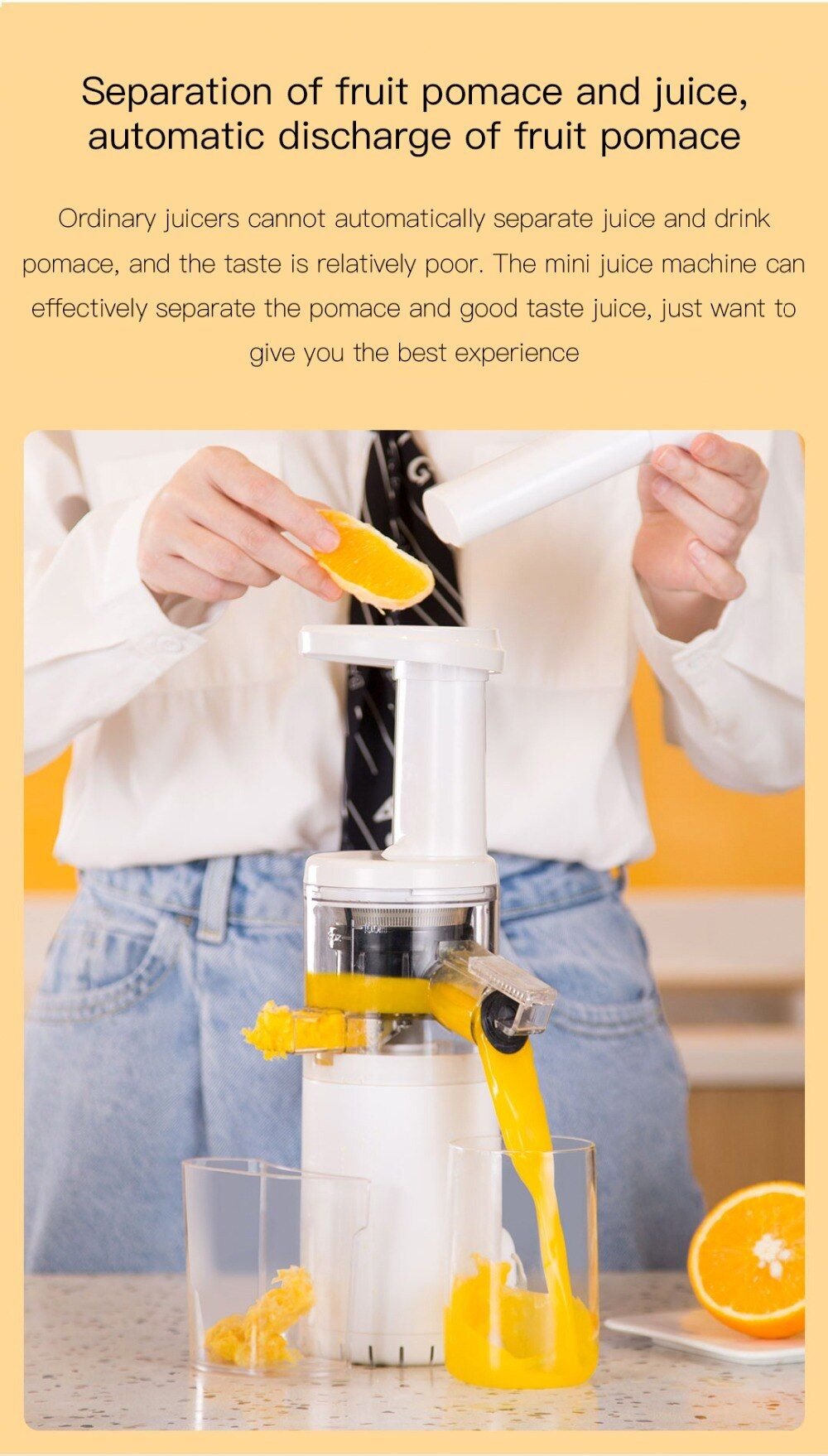 Xiaomi Bj08 Bud Portable Mini Electric Slow Juicer Blender Water Free Juicer Non ( (3)