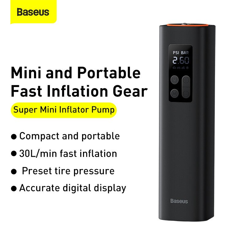 Baseus Super Mini Inflator Pump Car Air Compressor 12v (4)
