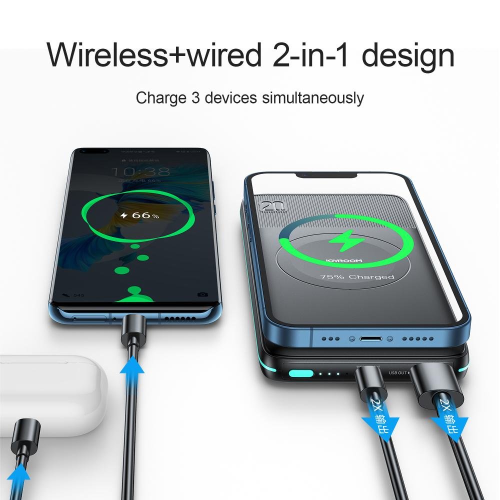 Joyroom Jr W040 20w Magnetic Wireless 10000mah Power Bank (2)