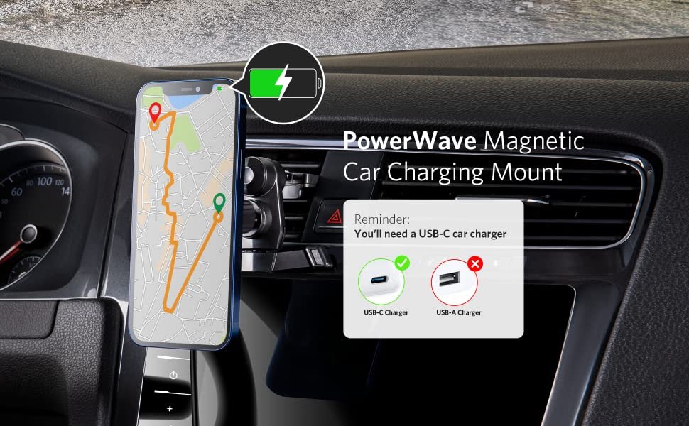 Anker Car Mount Charger Powerwave Magnetic Car Charging Mount (1)