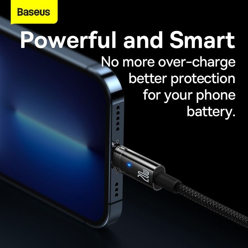 Baseus Cable Type C To Lightning Explorer Series Auto Power Off Fast Charging ( (3)