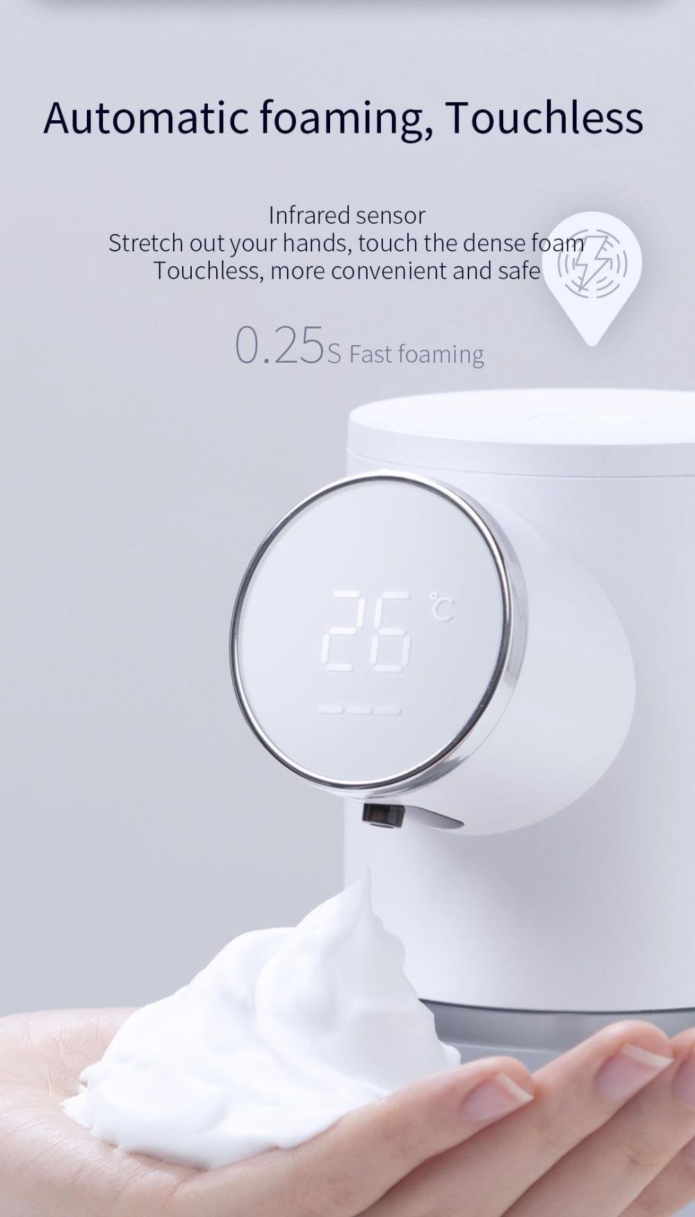 Xiaomi Soap Dispenser Automatic Usb Rechargeable With Digital Display 320ml (5)