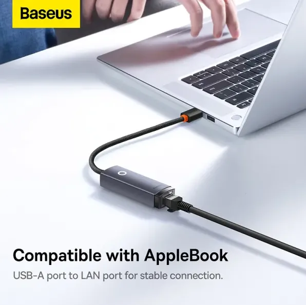 Baseus Hub Lite Series 100mbps Type C To Rj45 Lan Port Ethernet Adapter (3)