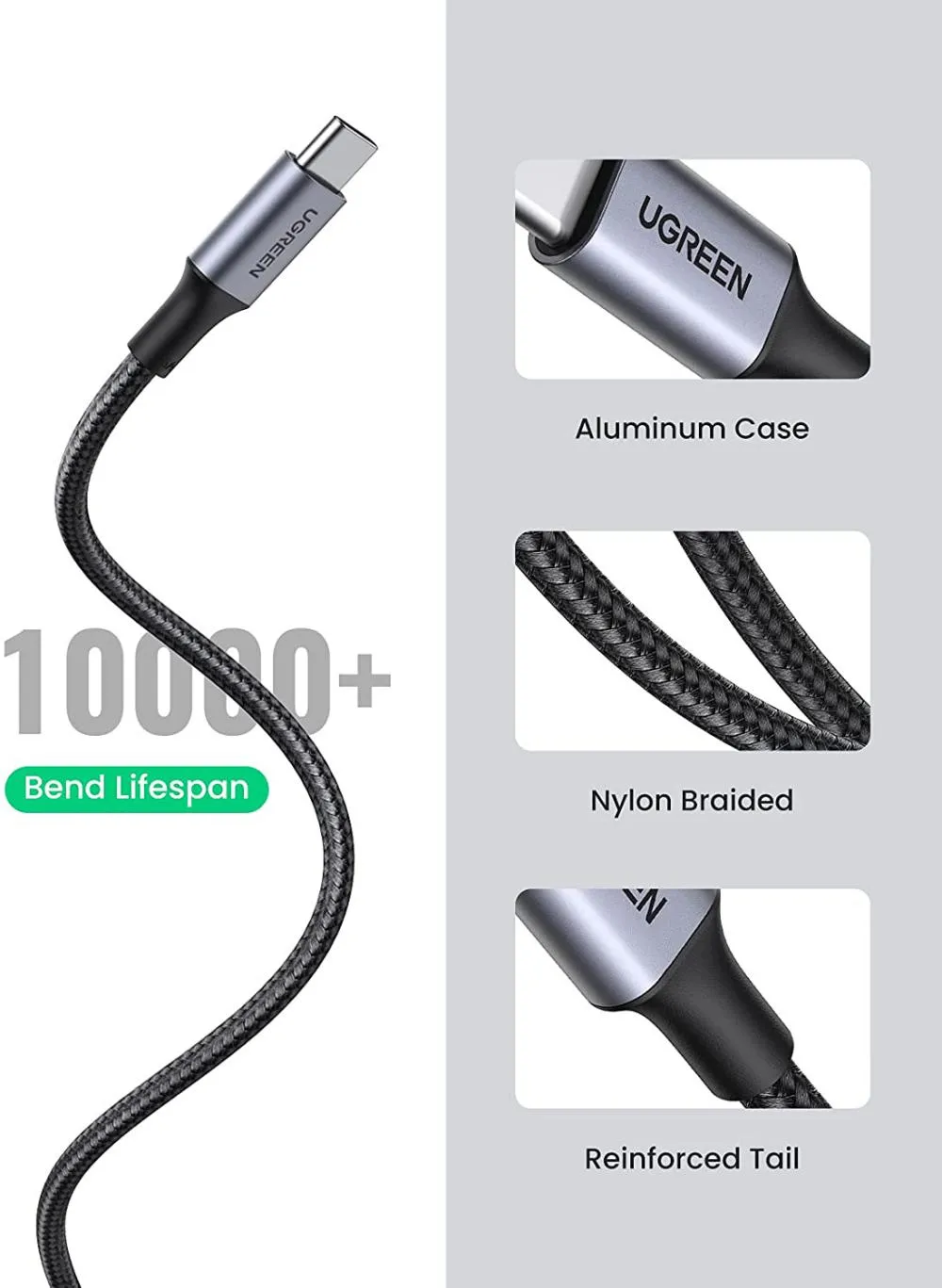 Ugreen Usb To Type C Cable Naylon (6)