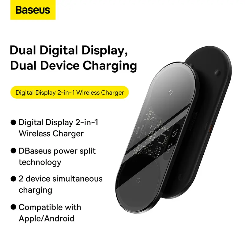 Baseus Digital Led Display 2 In 1 20w Wireless Charger (3)