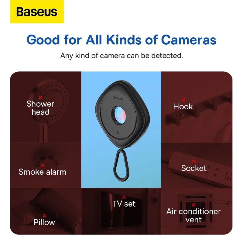 Baseus Heyo Camera Detector Mini Travel Hotel Hidden Camera Finder Spy Camera Infrared Det ( (3)