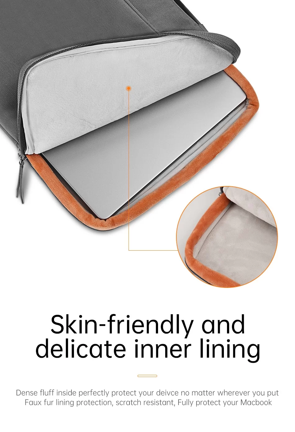 Wiwu Ora 450d Polyester Waterproof Laptop Sleeve For 14 16 Inch (5)
