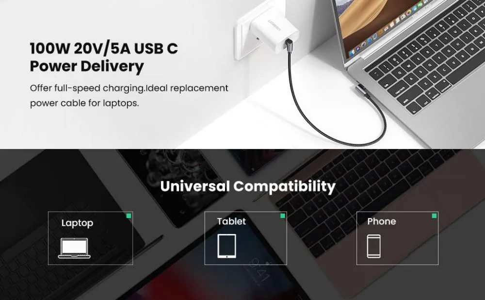 Ugreen Right Angle 100w Usb C Cable Pd Fast Charging (6)