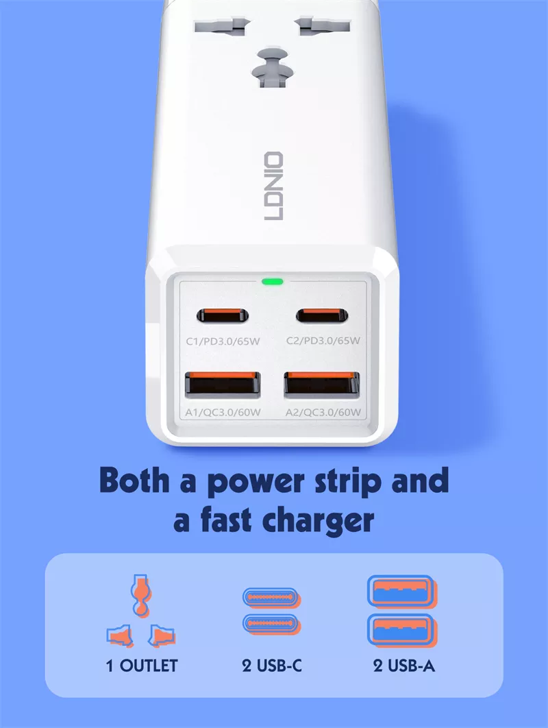 Ldnio Sc1418 65w Pd Desktop Power Strip With Power Socket (1)