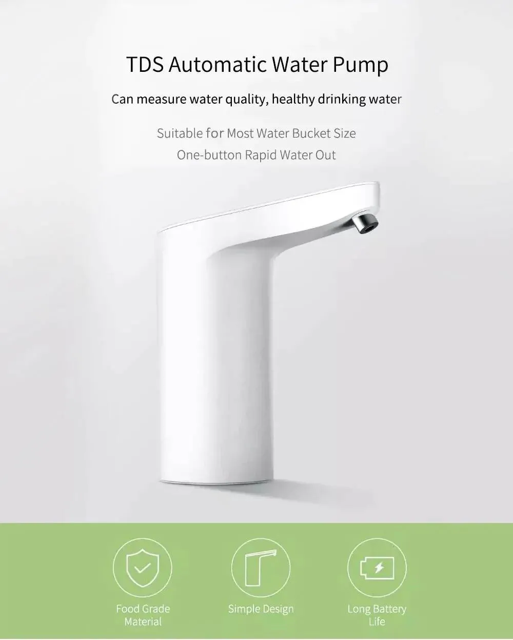 Xiaomi Xiaolang Tds Automatic Water Pump Rechargeable Electric Dispenser (2)