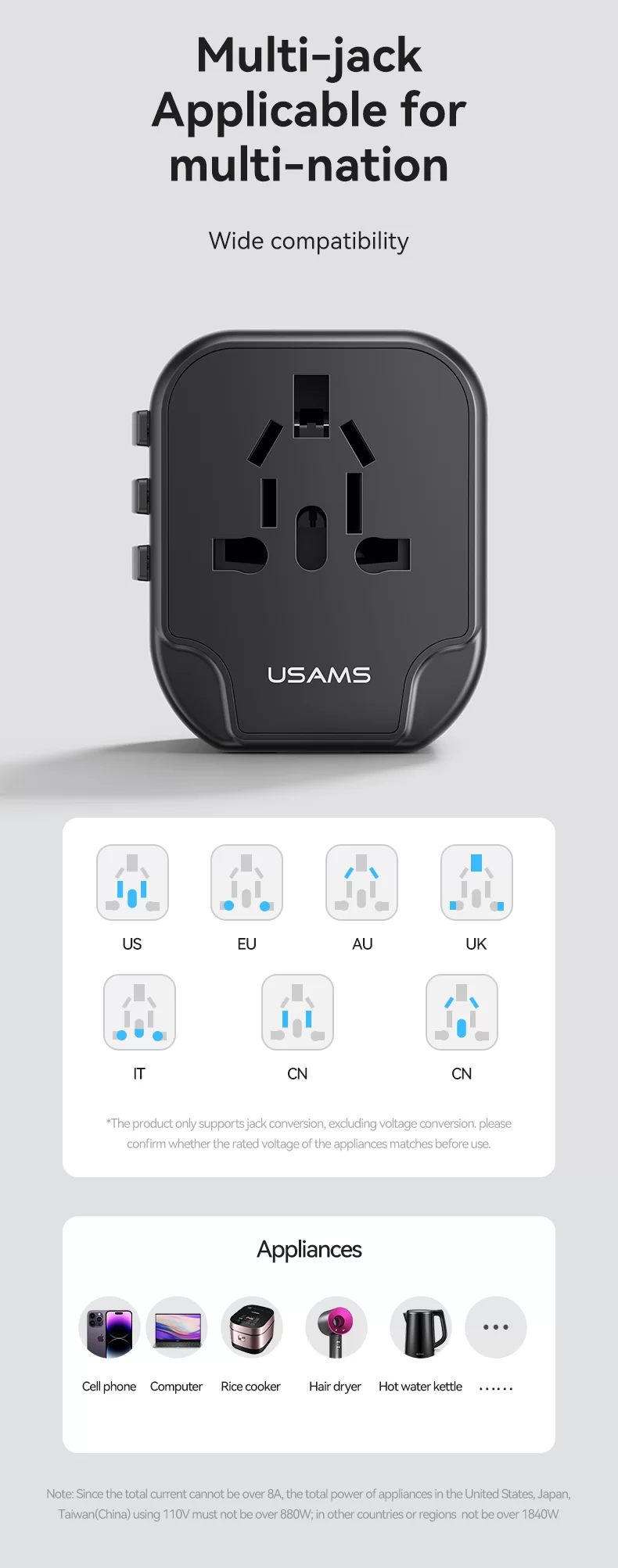 Usams Us Cc173 T55 12w Dual Usb Universal Travel Charger (4)
