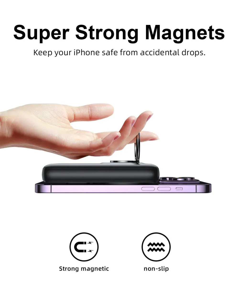 Joyroom Jr W050 20w Magnetic Wireless Power Bank With Ring Holder 10000mah (11)