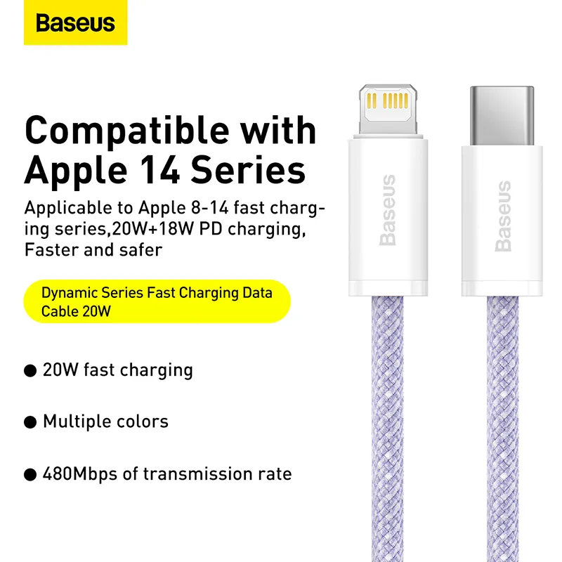 Baseus Dynamic 2 Series Fast Charging Data Cable Type C To Ip 20w (3)