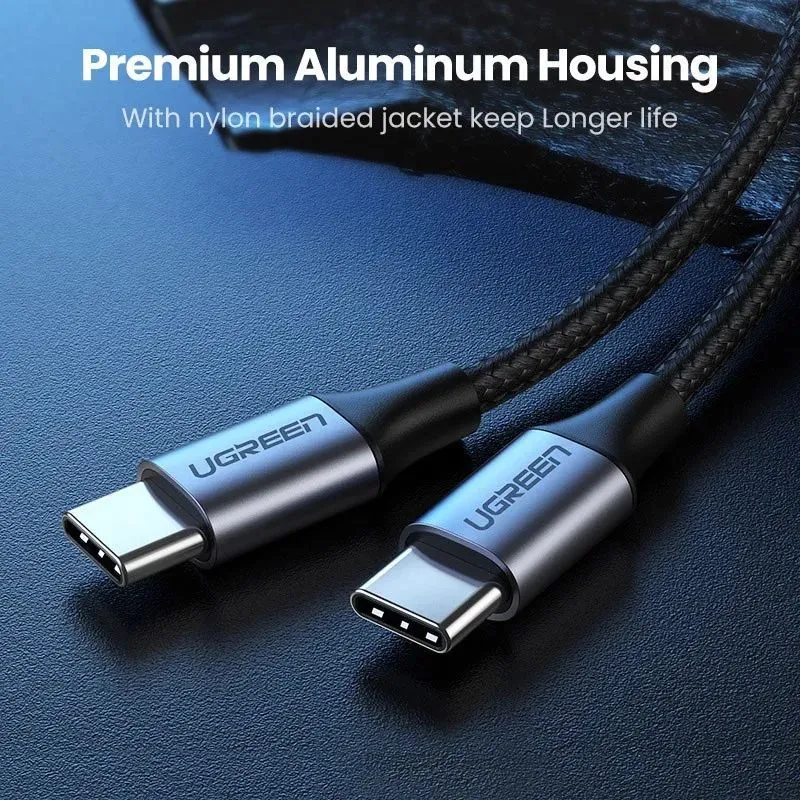 Ugreen 60w Short Cable Type C To Type C For Power Bank Mobile Macbook (1)