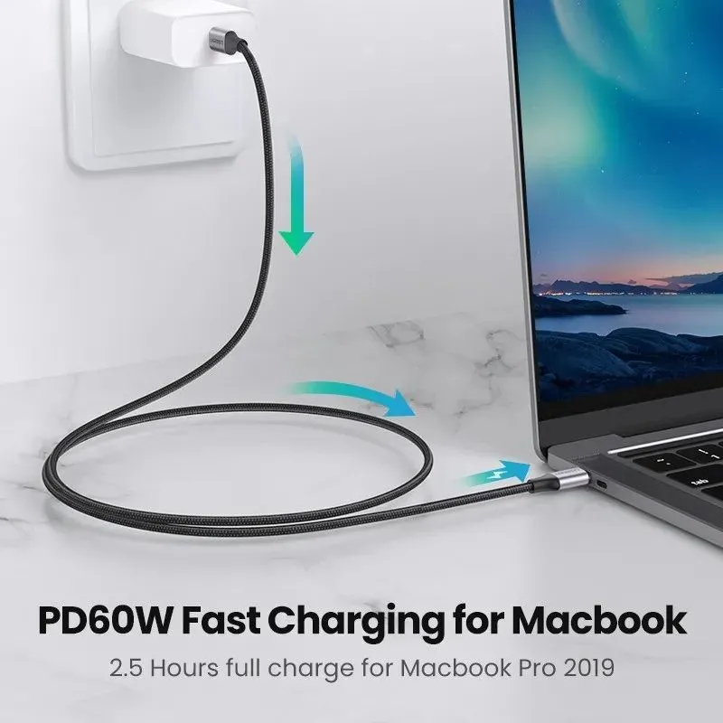 Ugreen 60w Short Cable Type C To Type C For Power Bank Mobile Macbook (2)