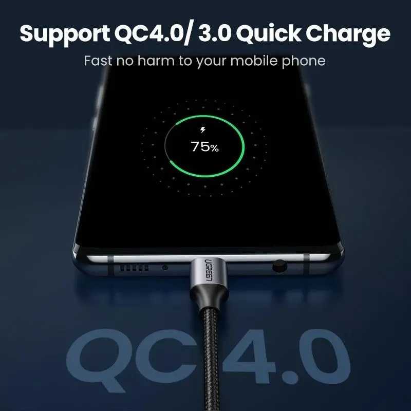 Ugreen 60w Short Cable Type C To Type C For Power Bank Mobile Macbook (3)