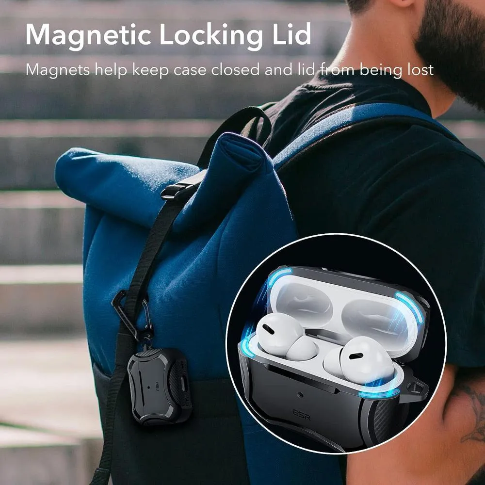 Esr Cyber Armor With Halolock Magnetic Tough Case For Airpods Pro 2 (3)