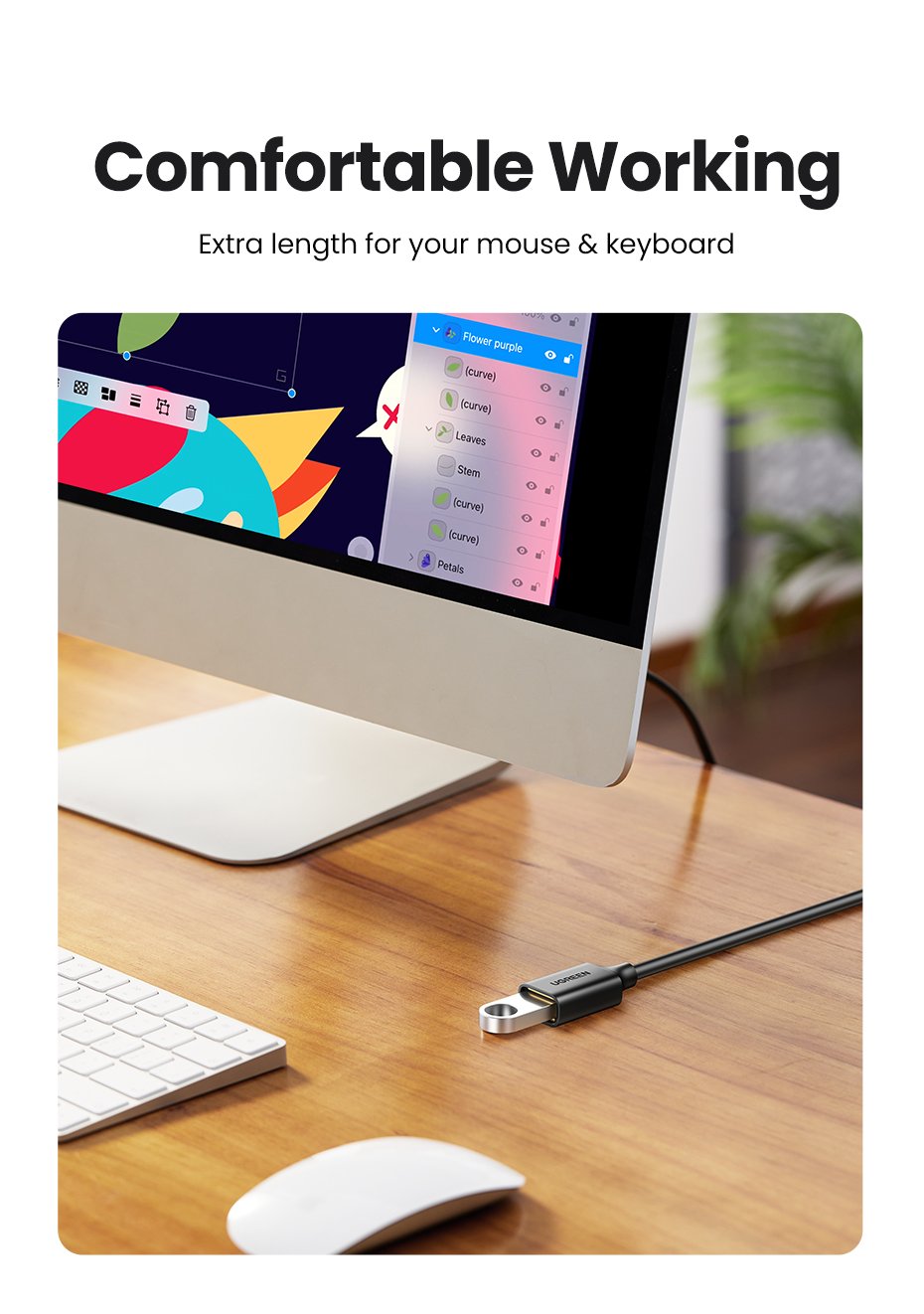 Ugreen Usb Extension Cable Usb 3 0 Extender Type A Male To Female 3 Meter (6)