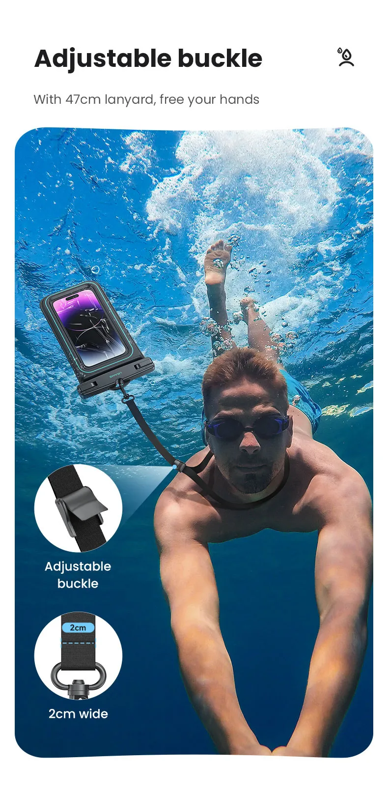 Usams Us Yd013 Ip68 Waterproof Case For 6 7″ Inch Phone (4)