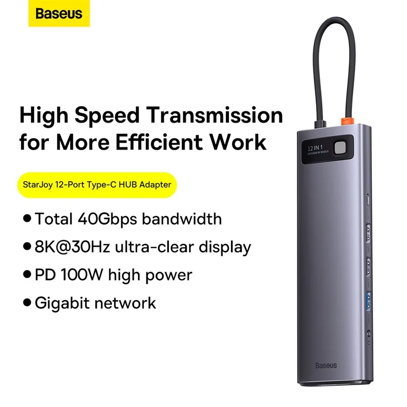 Baseus Starjoy Series 12in1 Multifunctional Type C Hub Adapter (3)