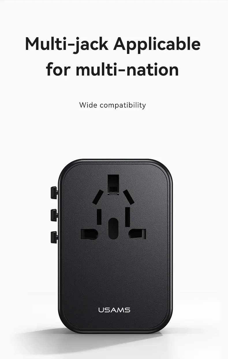 Usams Us Cc199 T62 65w Dual Type C Usb Universal Travel Charger (2)