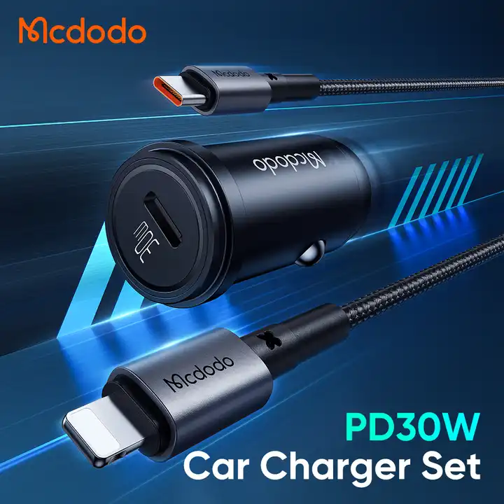 Mcdodo 749 30w Pd Usb C Car Charger And Ip Cable Set (5)