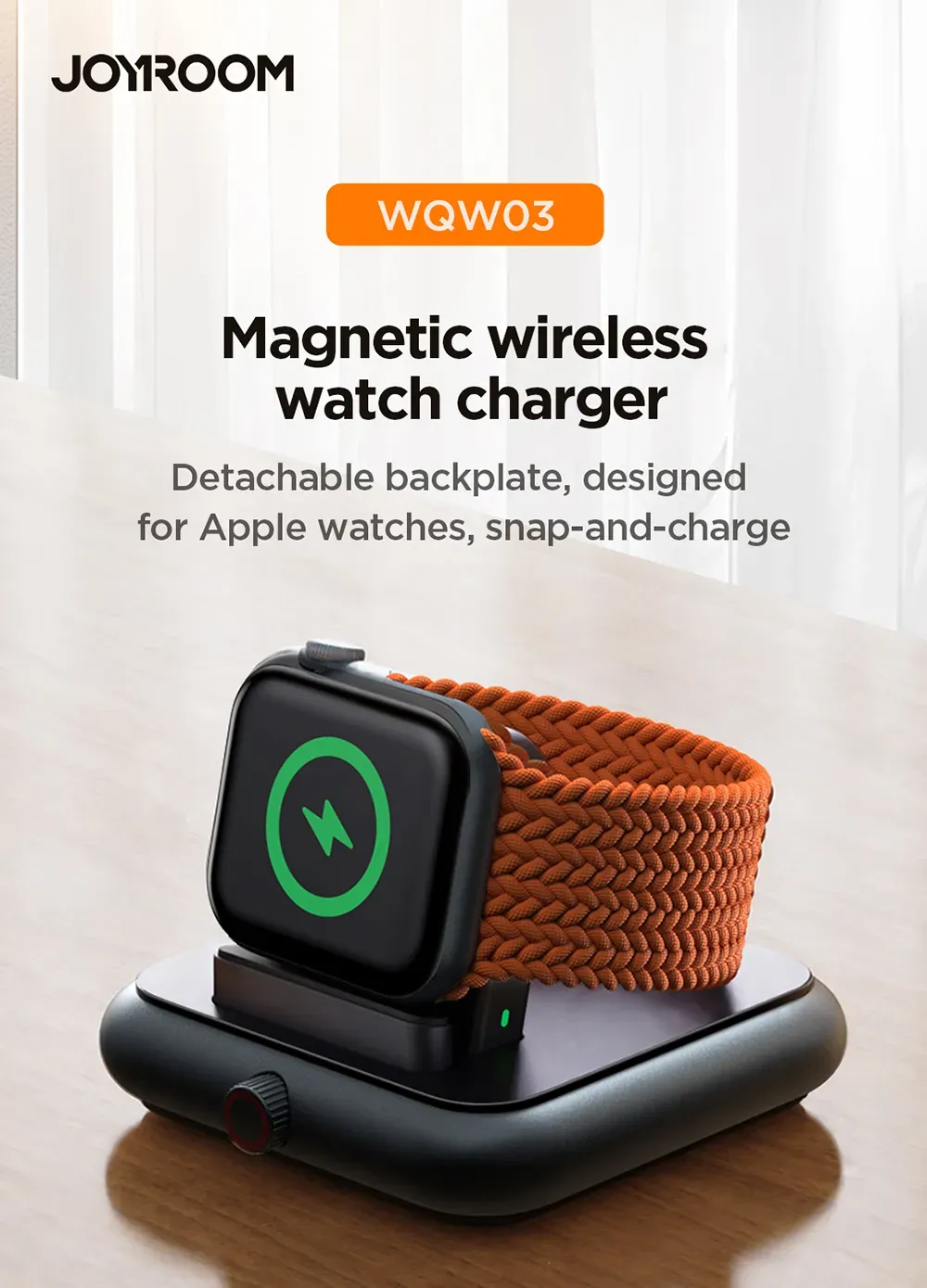 Joyroom Jr Wqw03 Magnetic Wireless Watch Charger (3)
