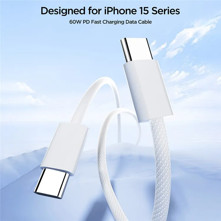 Joyroom S A45 Ben Series Braided 60w Type C To Type C Fast Charging Data Cable 1m (4)