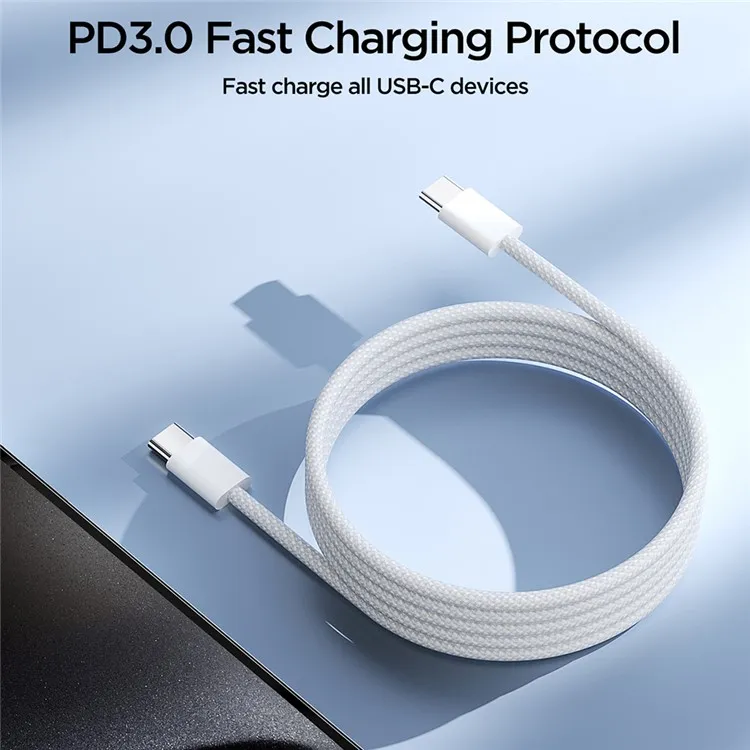 Joyroom S A45 Ben Series Braided 60w Type C To Type C Fast Charging Data Cable 1m (5)