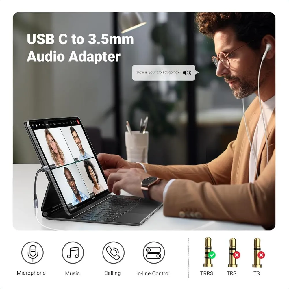 Ugreen Av161 Dac Chip Usb C To 3 5mm Headphone Adapter 80154 (4)