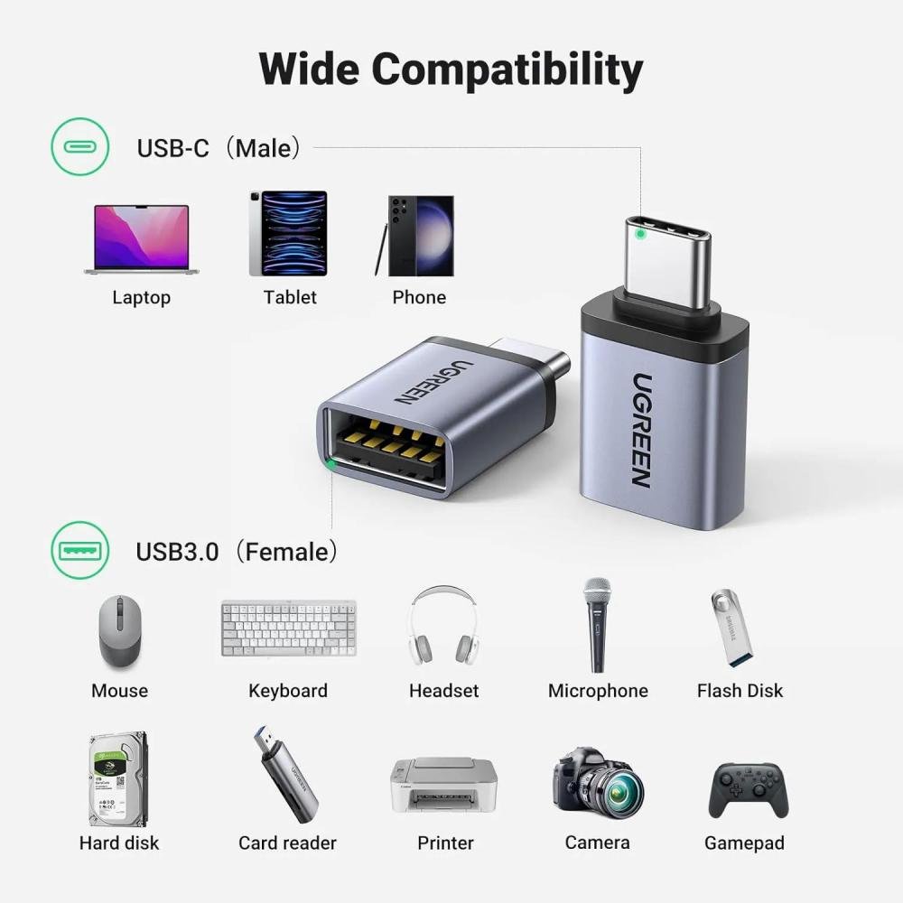 Ugreen Usb C To Usb A 3 2 Gen 1 Otg Adapter (3)