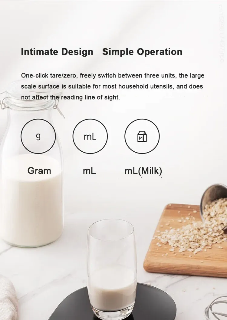 Xiaomi Mijia Electronic Kitchen Scale High Precision Digital Scale For Home Kitchen Kgj001t (1)