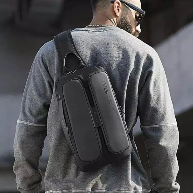 Bange Bg 7079 Usb Charging Crossbody Bag With Anti Theft Pocket Oxford Cloth Chest Pack (6)