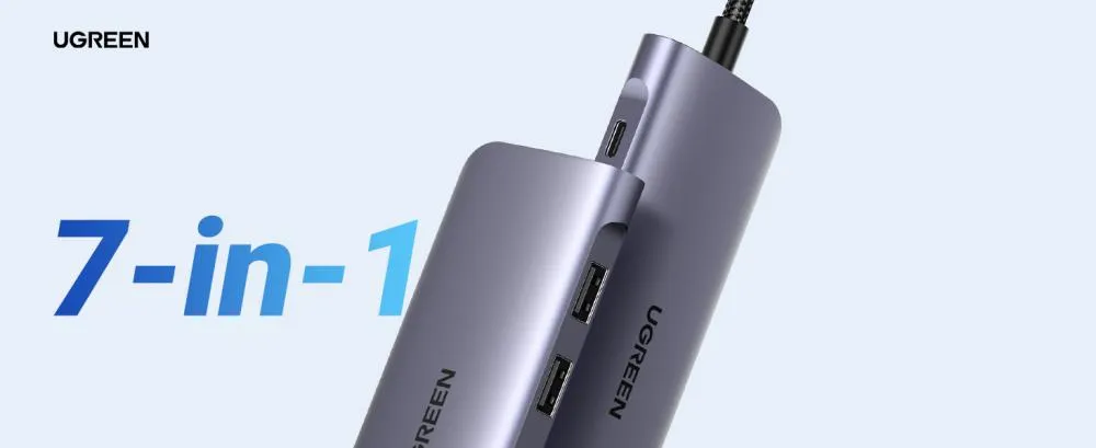 Ugreen 7 In 1 Usb C Hub 5 Gbps With 4k Hdmi 100w Power Delivery (4)