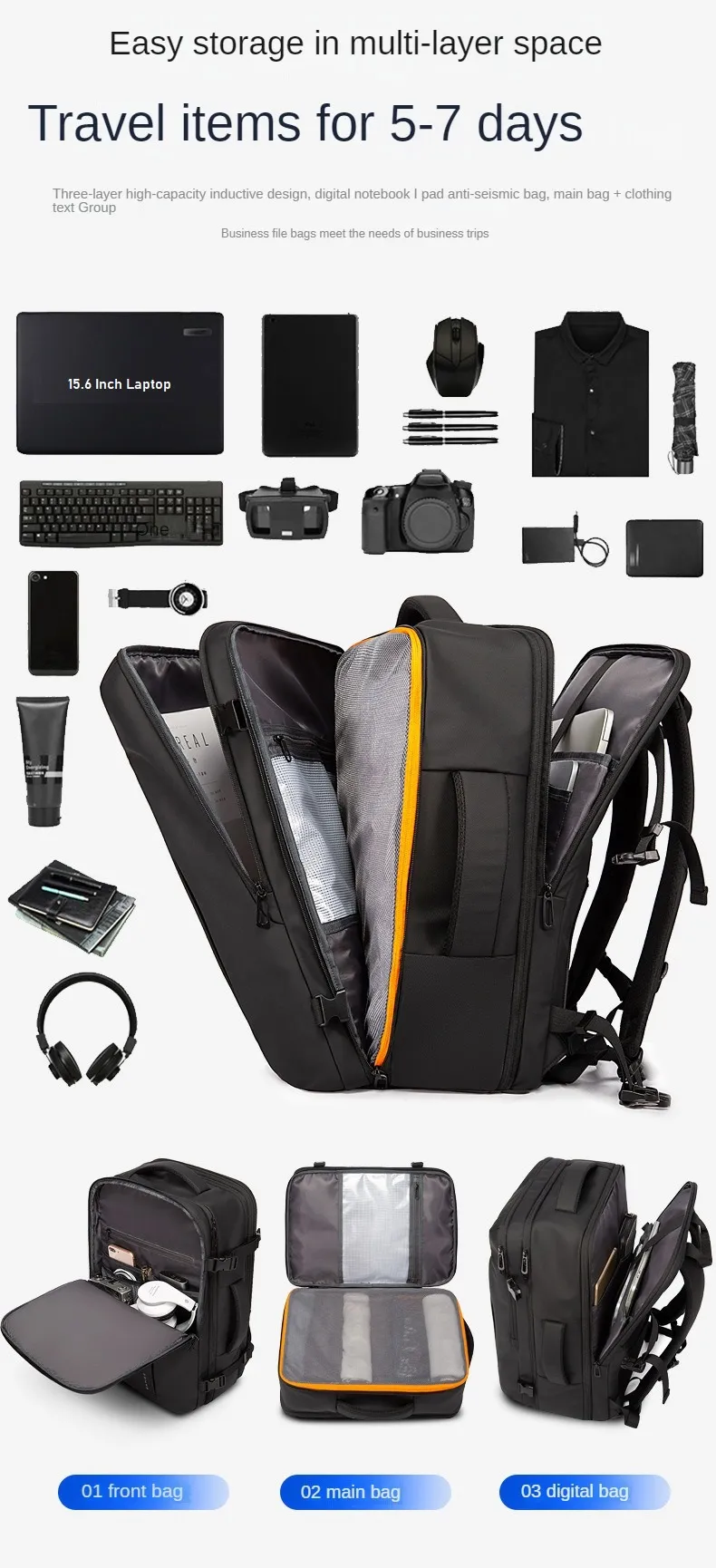 Bange Bg 1909 Outdoor Double Shoulder Backpack Waterproof Traveling Computer Bag (1)