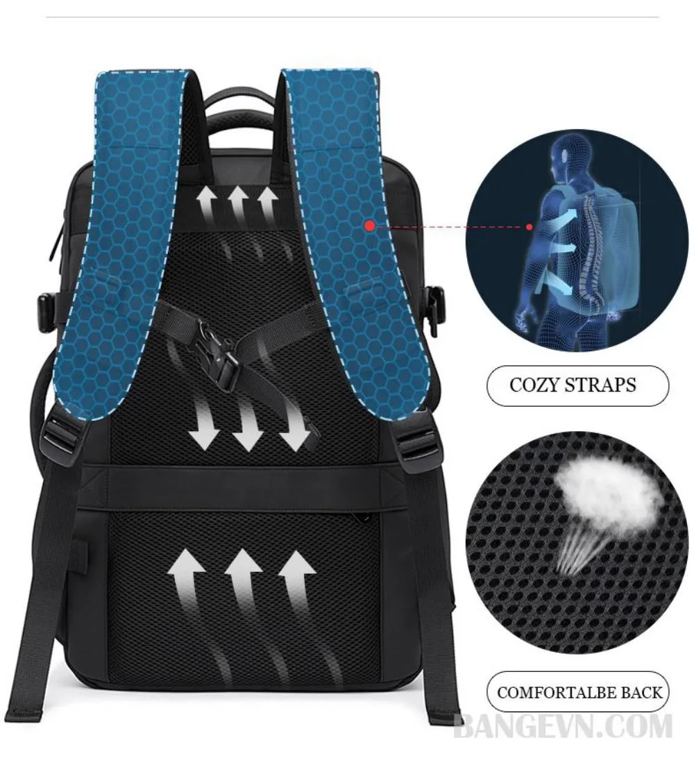 Bange Bg1908d Large Capacity Expandable Multi Purpose Business Travel Backpack Laptop 