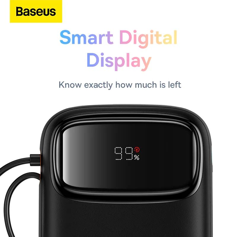 Baseus Power Bank 22 5w 10000mah Built In Lightning Type C Cable (6)